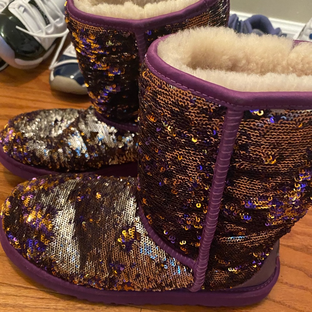 Ugg boots purple sequin